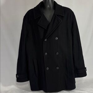 Calvin Klein Wool Blend Pea Coat Men’s XL Double Breasted **